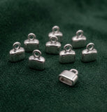 20 Pcs 9x8mm German Silver Cord End