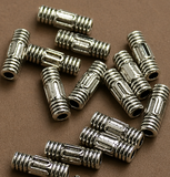 100 Pcs German Silver Tube Beads Silver 7x2mm