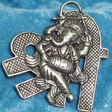 1 Pc German Silver Lord Ganesha Pendant Silver
