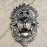 1 Pc German Silver Adam Pendant Silver
