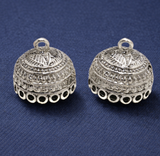 4 Pcs, 20mm German Silver Jhumki Components