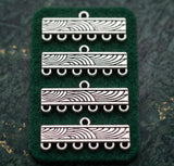 10 Pcs 27mm German Silver 6 Loop Connector Bars
