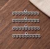 10 Pcs 45mm German Silver 9 Loop Connector Bars