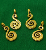 German Silver Charms Golden 15x07mm