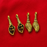 25 Pcs German Silver Charms Golden 21X6mm