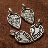 0.75 Inch Drop Bezel Setting Pendant Base Silver