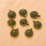 German Silver Charms Golden 12mm