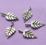 German Silver Leaf Charms 19mm