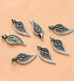 German Silver Leaf Charms 14mm