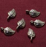 German Silver Leaf Charms 11mm