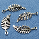 German Silver Leaf Charms 22mm