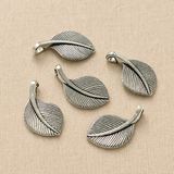 German Silver Leaf Charms 20mm