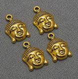 10 Pcs,22mm German Silver Buddha Charms