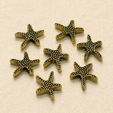 20 Pcs, 13mm German Silver Star Beads Golden