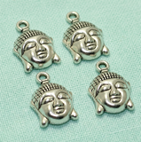 10 Pcs,22mm German Silver Buddha Charms