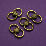 German Silver Connector Spacer Golden 1 Inch
