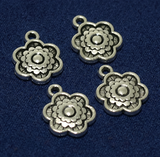 15mm German Silver Flower Charms