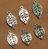 23mm German Silver Leaf Charms
