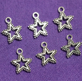 17mm German Silver Star Charms