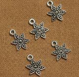 16mm German Silver Flower Charms