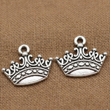 14mm German Silver Crown Charms