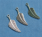 30mm German Silver Leaf Charms