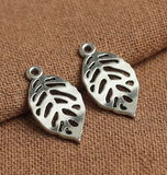 19x17mm Leaf German Silver Charms