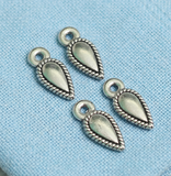 12x5mm Leaf German Silver Charms