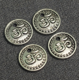 17mm Om German Silver Charms