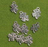 15x10mm Flower German Silver Charms