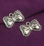 17x12mm German Silver Bow Charms