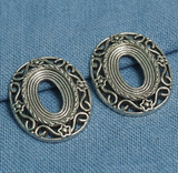 10 Pcs German Silver Pendant Connectors 1 Inch