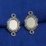 10 Pcs German Silver Bracelet Base Connectors 0.75 Inch
