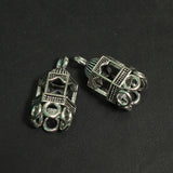 4 Pcs German Silver Earring Jhumkies 18x12mm