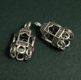 4 Pcs German Silver Earring Jhumkies 18x12mm