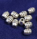 50 Pcs 6x5mm German Silver Oval Beads