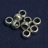 50 Pcs 5x3mm German Silver Tyre Beads