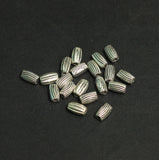 100 Pcs German Silver Oval Beads 6x3mm