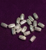 German Silver Oval Beads 6x3mm