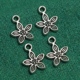 10X12 German Silver Flower Charms