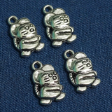 15X10mm  German Silver Mickey Mouse Charms