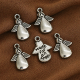 16X12mm German Silver Angel Charms