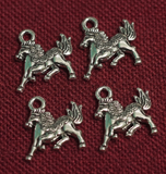 15X13mm German Silver Horse Charms