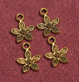 10X12 German Silver Flower Charms