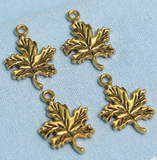 10X22mm German Silver Leaf Charms