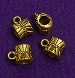 6X10mm German Silver Damru Charms