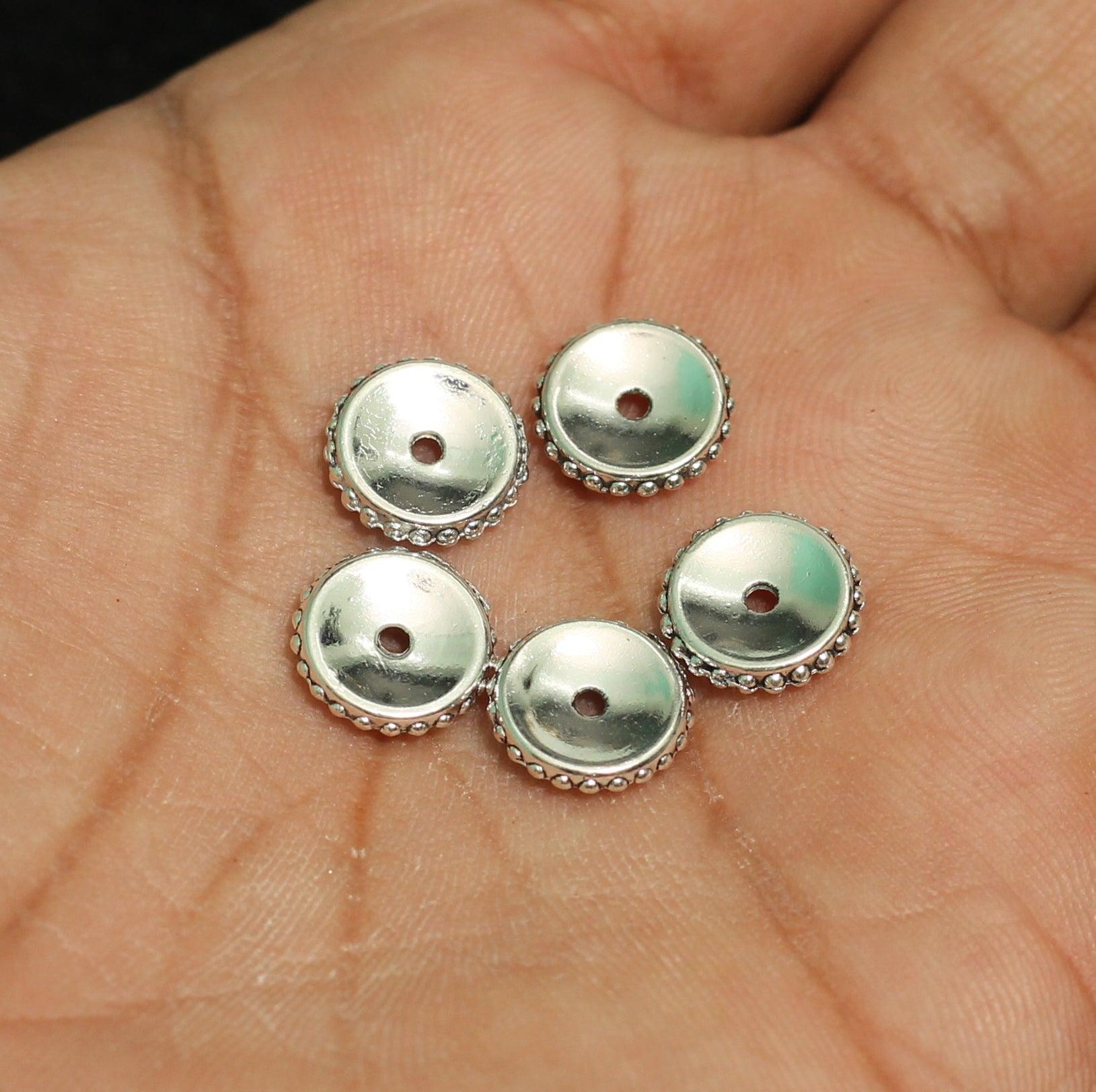 10mm German Silver Disc Spacers Beads – beadsnfashion