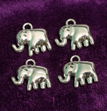 17x19mm German Silver Elephant Charms