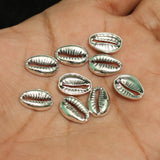 13x9mm German Silver Cowrie Beads