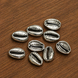 13x9mm German Silver Cowrie Beads